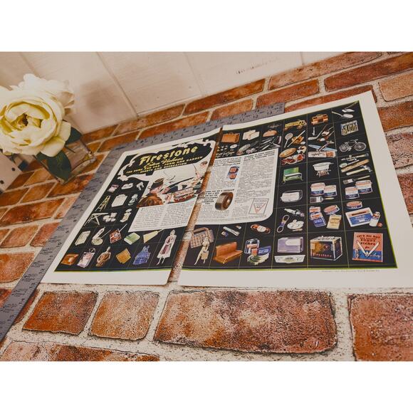 1942 Firestone 2-Page Vintage Print Ad‎ - Extra Values & Wartime Products - Picture 6 of 7